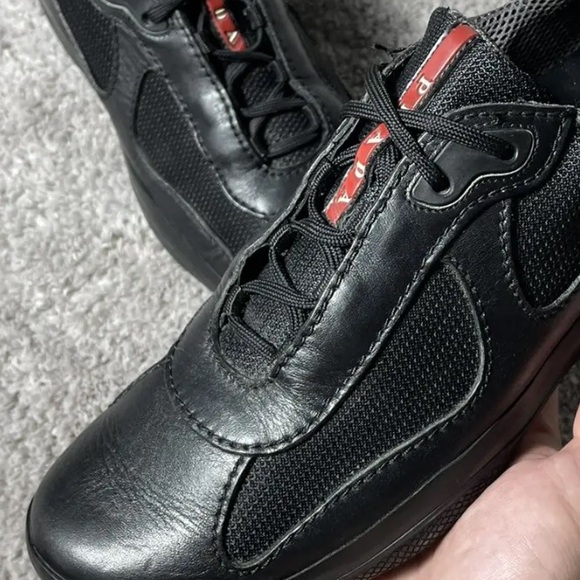Prada sneakers black on black designer unisex - Picture 1 of 7
